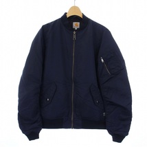 carhartt WIPASHTON BOMBER JACKET ボンバージャケット MA-1 ミリタリージャケット 中綿 アウター ジップアップ S 紺 I016787_画像1