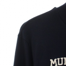 マンシングウェア MUNSINGWEAR フロントロゴデザインハイネックシャツ ゴルフウェア カットソー 長袖 ストレッチ L 紺 MGMSJB09_画像4