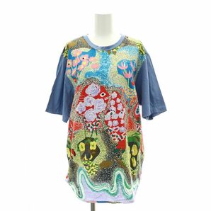 ツモリチサト TSUMORI CHISATO 魚 総柄 半袖Tシャツ カットソー 切替 2 マルチカラー /HK ■OS レディースの画像1