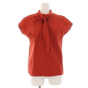 キャピタル kapital ポロシャツ カットソー ボウタイ 半袖 リボン 0 XS 赤 レッド /BB レディース