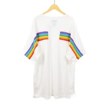 ファセッタズム FACETASM Dogs 21SS Rainbow Rib Big Tee レインボー リブ ビッグ Tシャツ カットソー 半袖 5 白 ホワイト DGS-TEE-U03_画像2