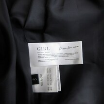 未使用品 ガール Girl タグ付き ドレス ワンピース ひざ丈 ノースリーブ fu-380 黒 ブラック S ■SM1 レディース_画像6