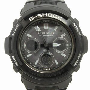 カシオジーショック CASIO G-SHOCK 腕時計 アナデジ タフソーラー 電波 AWG-M100BW-1AJF 黒 ブラック ウォッチ ■SM1 メンズ