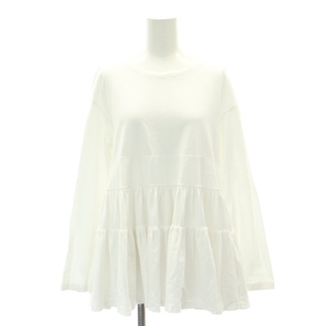 yoliyori Random frill cut and sewn long sleeve F white white /AT #OS lady's 