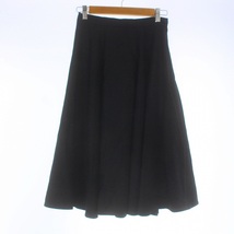 未使用品 マイラン MYLAN Wool Flare Skirt スカート フレア ミモレ ロング ウール ストレッチ S 黒 ブラック MB17AW-SK006_画像1