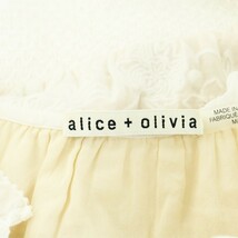 アリスオリビア alice + olivia シャツ ブラウス 半袖 レース 刺繍 フリル スキッパー M 白 ホワイト /AN29 レディース_画像4