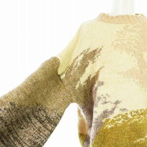 Ameri VINTAGE 21AW ANDREA ABSTRACT PAINT KNIT ニット セーター 長袖 総柄 ウール混 F マルチカラー 01120141000の画像6