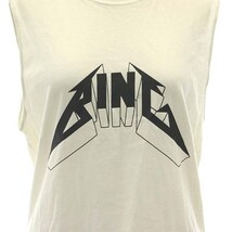 アニンビン ANINE BING BING logo カットソー Tシャツ ノースリーブ プリント 9 ライトベージュ /HS ■OS レディース_画像6