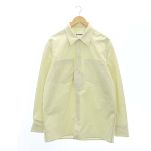 ジルサンダー JIL SANDER 23SS コットンオーバーサイズシャツ 長袖 40 アイボリー /HK ■OS メンズ