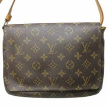 ルイヴィトン LOUIS VUITTON モノグラム ミュゼット タンゴ ショート ショルダーバッグ M51257 茶 ブラウン 鞄 0510 レディース_画像1