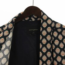 バナナリパブリック BANANA REPUBLIC シャツ ジャケット カーディガン 七分袖 総柄 ボタンレス 紺 ネイビー S アウター レディース_画像5