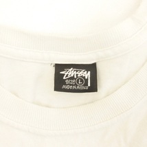 ステューシー STUSSY バックプリント Tシャツ カットソー 半袖 ホワイト L メンズ_画像6