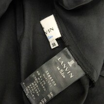 ランバンオンブルー LANVIN en Bleu キュプラシャンブレーリブコンビ ブラウス 3286606 長袖 ブラック 38 レディース_画像5