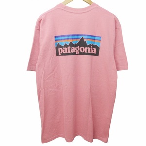 パタゴニア Patagonia P-6 ロゴ ポケット レスポンシビリティー Tシャツ カットソー バックプリント 半袖 39178 ピンク L 0506 メンズ