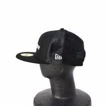 未使用品 シュプリーム SUPREME × New Era Box Logo Mesh キャップ 野球帽 帽子 ロゴ 7 1/4 黒 ブラック メンズ_画像2