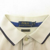 ポロ ラルフローレン POLO RALPH LAUREN ロゴ刺繍 ポロシャツ 半袖 ビッグポニー 白 ホワイト S メンズ_画像3