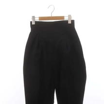 クラネ CLANE BACK OPEN HW PANTS パンツ テーパード タック センタープレス 1 黒 ブラック /DO ■OS ■SH レディース_画像4