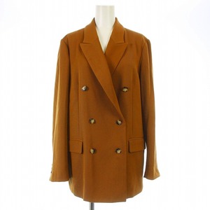 Spick&Span 20AWkaruze двойной breast жакет tailored jacket общий подкладка шерсть .38 M чай Brown 20010200306030