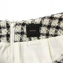 Spick&Span 22AW ツイードAラインスカート フレア ミモレ ロング カットオフ 38 M 白 ホワイト 黒 ブラック 22060200401930_画像3