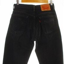 リーバイス Levi's 517 デニムパンツ ジーンズ ストレート ボタンフライ W29 L34 S 黒 ブラック /KU ■BM メンズ_画像5