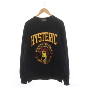 ヒステリックグラマー HYSTERIC GLAMOUR 24SS HG ACADEMY スウェット カットソー 長袖 プリント L 黒 赤 黄色 /DO ■OS メンズ