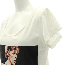 ヒステリックス Hysterics David Bowie プリント 半袖カットソー Tシャツ Uネック F 白 ホワイト マルチカラー /CX ■OS レディース_画像4