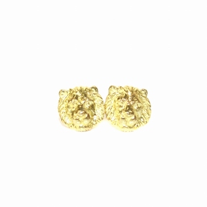 ジジ GIGI LOLO Leo earrings ピアス 両耳用 ミニ K18YG ライオン イエローゴールド L10015 /YI30 レディース