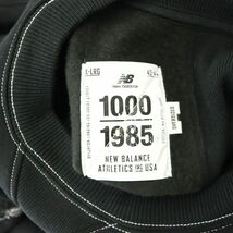 ニューバランス NEW BALANCE 1000 スウェットクルーオーバーサイズフィット トレーナー 裏起毛 XL 黒 ブラック AMT35100_画像3