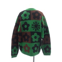 未使用品 ケンゾー KENZO BOKE CHECKERBOARD JUMPERニット セーター 長袖 花柄 ウール M 緑 黒 茶 /MI ■OS ■SH レディース_画像2