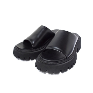 バレンシアガ BALENCIAGA 22SS Tractor Sandal トラクターサンダル バックレス 40 黒 ブラック 694904 メンズ