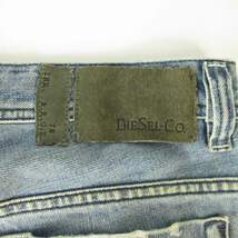 ディーゼル DIESEL SAFADO デニムパンツ ジーンズ ダメージ加工 テーパード 青 ブルー W31 L32 約M 0507 レディース_画像3