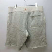 ポロ ラルフローレン POLO RALPH LAUREN ハーフパンツ ショート カットオフ イージー ウエストゴム 裏起毛 刺繍 グレー L 0510 メンズ_画像2