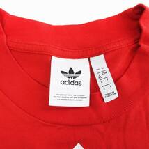アディダス adidas 20SS Tシャツ カットソー 半袖 ロゴ プリント オーバーサイズ レッド 赤 XS ■SM1 メンズ_画像3