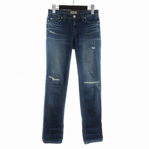  Yanuk YANUK Denim jeans strut damage processing 57153073 indigo 24 lady's 