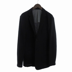  Margaret Howell MHL. Anne navy blue jacket tailored blaser 2B wool cotton 579-220106 black black XL #SM1 men's 