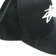 ステューシー STUSSY Big Stock Point Crown キャップ ベースボールキャップ 帽子 ロゴ 刺繍 黒 ブラック 白 ホワイト /TK メンズ_画像6