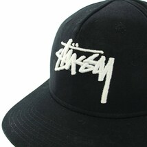 ステューシー STUSSY Big Stock Point Crown キャップ ベースボールキャップ 帽子 ロゴ 刺繍 黒 ブラック 白 ホワイト /TK メンズ_画像5