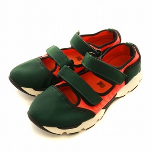  Marni MARNI cell ba on drill SELVA ON DRILL sneakers sandals low cut velcro 40 25cm green green orange 
