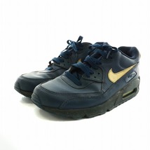 ナイキ NIKE エアマックス AIR MAX 90 ID スニーカー シューズ 靴 ロゴ レザー US8.5 26.5cm 紺 ネイビー 931902-991 メンズ_画像2