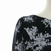 未使用品 ハーリップトゥ タグ付き Asymmetrical Floral Dress ワンピース 半袖 ロング オフショルダー 総柄 黒 M ■SM1 レディース_画像4