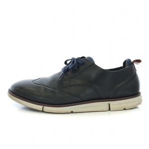 クラークス clarks Trigen Wing スニーカー シューズ ウイングチップ レザー UK6.5 24.5cm 紺 ネイビー /TK メンズ