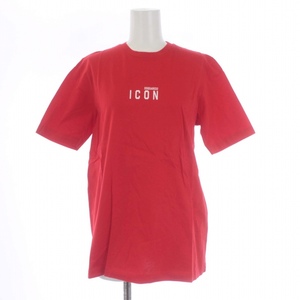 未使用品 ディースクエアード DSQUARED2 タグ付き Icon Mini Logo T-Shirt Renny Fit S80GC0009 ミニロゴ Tシャツ カットソー 半袖 プリン