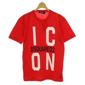 未使用品 ディースクエアード DSQUARED2 タグ付き Icon T-Shirt S79GC0021 Tシャツ カットソー 半袖 クルーネック ロゴ プリント コットン