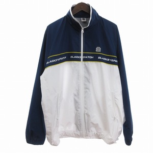 ブラックアイパッチ THE BLACK EYE PATCH TACTIC PIPED TRACK JACKET トラックジャケット 長袖 フルジップ ロゴ 白 ホワイト 紺 ネイビー X