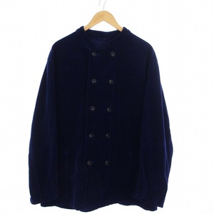 Porter Classic 23AW CORDUROY STAND COLLAR FRENCH DOUBLE JACKET コーデュロイ スタンドカラー フレンチ ダブルジャケット L 紺