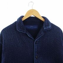 ポータークラシック Porter Classic 23SS NEW SASHIKO PAJAMA CARDIGAN パジャマカーディガン ジャケット 2 M 紺 ネイビー /KH メンズ_画像4