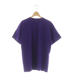 バレンシアガ BALENCIAGA ロゴ刺繍 Tシャツ カットソー 半袖 XS 紫 パープル 615965 /HS ■OS ■SH レディース