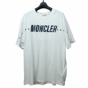 モンクレール MONCLER 7 × フラグメント コラボ 21AW Tシャツ カットソー 半袖 クルーネック ロゴ プリント 星 スター コットン 白 M