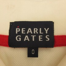 パーリーゲイツ PEARLY GATES ポロシャツ 半袖 刺繍 チェック 鹿の子 コットン アイボリー 0 トップス ゴルフウェア レディース_画像7