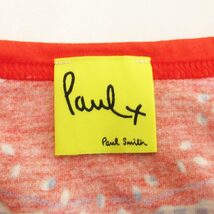 ポールスミス PAUL SMITH Paul+ Tシャツ カットソー 半袖 クルーネック だまし絵 ギンガムチェック コットン 青系 ブルー系 M トップス レ_画像7